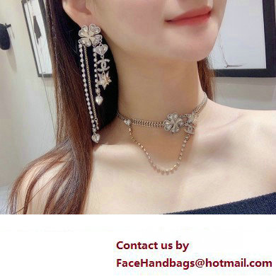 Chanel Metal  &  Strass Gold, Silver  &  Crystal Choker ABA881 2023